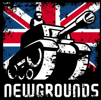 newgrounds uk logo sticker