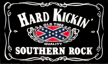 old time rebel hard kickin souther rock sticker