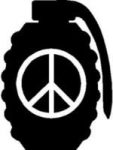 Peace Gernade Diecut Decal