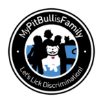 pitbull is my family round sticker