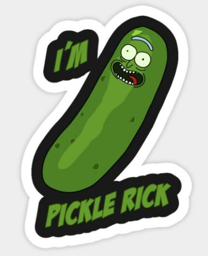 RICK AND MORTY pickle Rick Sticker