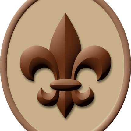 Scout  badge 3D Brown Oval Sticker