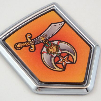 shriner shield 3D Crest Chrome Emblem