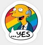 Simpson MR BURNS Love Is Love YES STICKER