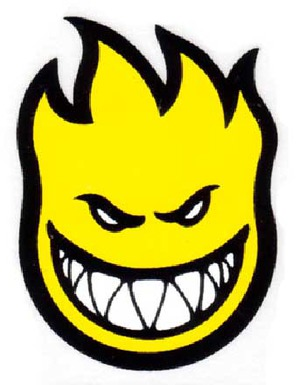 skateboard logo yellow sticker