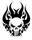 skull tattoo die cut decal
