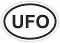 UFO OVAL STICKER