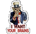 uncle sam zombie sticker