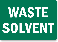 Waste Solvent Chemical Hazard Sign 2