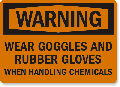 Wear Goggles Warning Sign