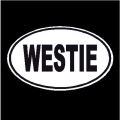 Westie Oval Dog Decal