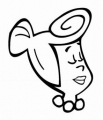 Wilma Flintstone cartoon sticker 88