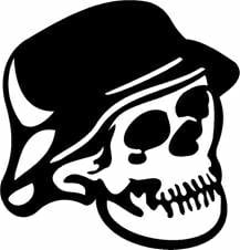 Skull Helmet Head Decal