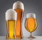3 beer glasses with grey background sticker