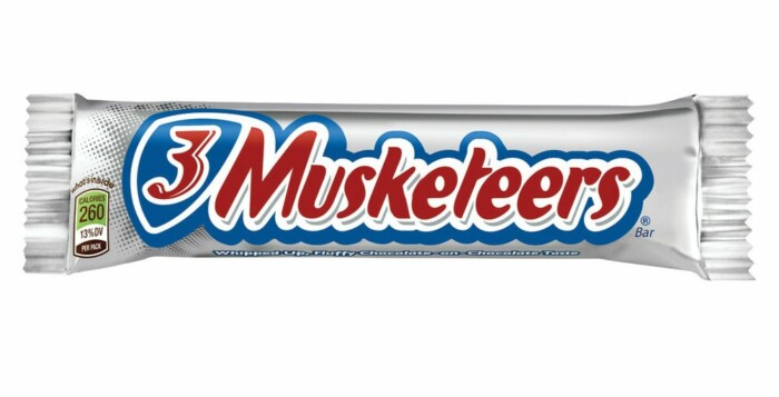 3 musketeers cand bar sticker