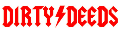 ACDC DIRTY DEEDS tribute band sticker