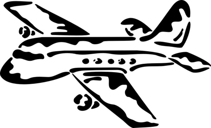 Aircraft Clipart Diecut Decal 09