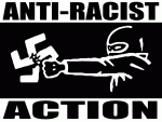 anti-racist action punch sticker