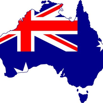 Australia flag country shape sticker