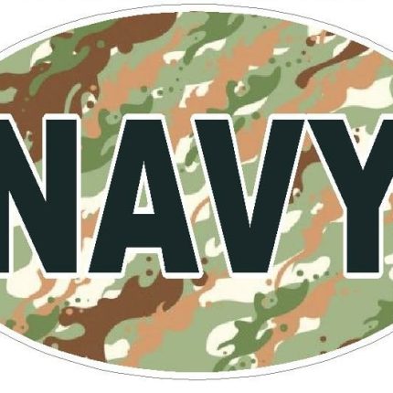 CAMO OVAL NAVY DECAL