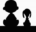 charlie brown ands snoopy silhouette diecut decal