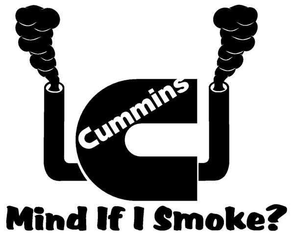 Cummiins Mind If I Smoke Trucker Decal