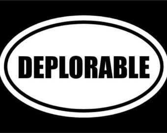 DEPLORABLE OVAL POLITICAL STICKER