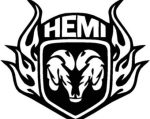 Dodge HEMI Flame Die Cut Decal