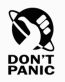 DONT PANIC ELON HITCHHIKERS DECAL