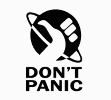 DONT PANIC ELON HITCHHIKERS DECAL