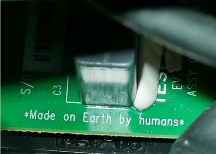 elon musk spaceman tesla MADE ON EARTH BY HUMANS sticker