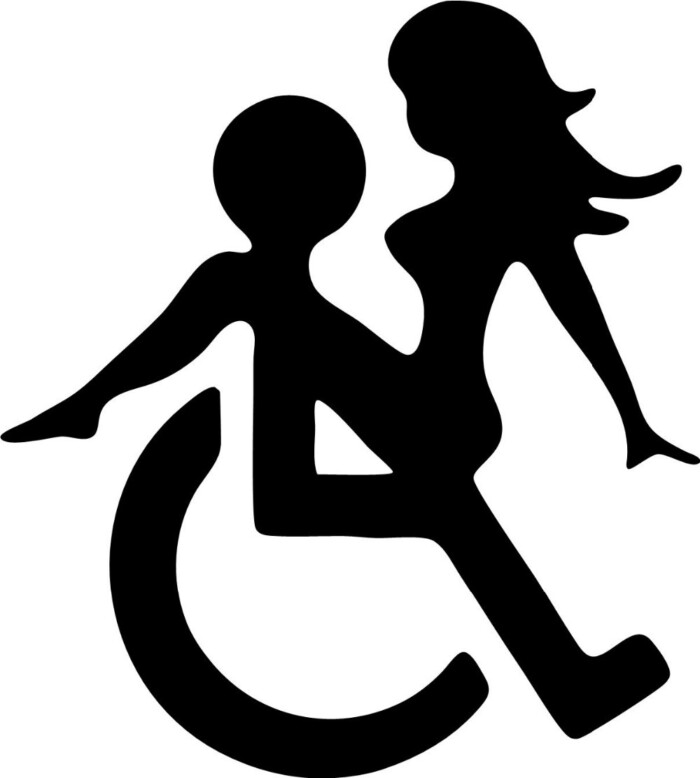 FUNNY HANDICAP DECAL STICKER