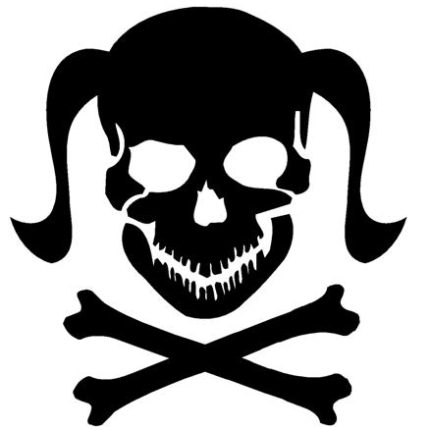 Girl Skull 1 Vinyl Decal