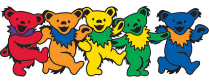 Grateful Dead Dancing Bears BAND Sticker