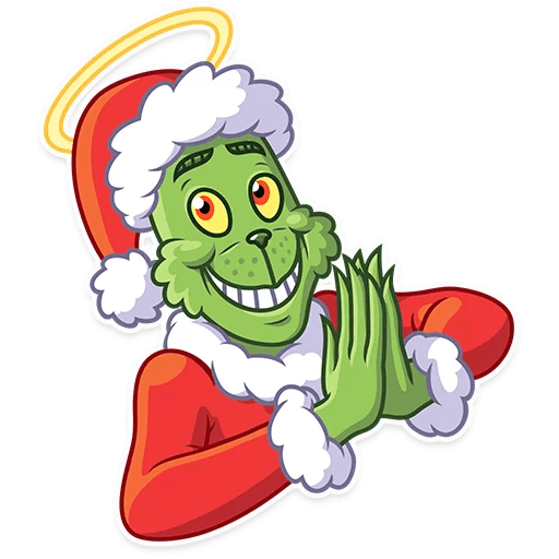 grinch stole christmas_cartoon sticker 21