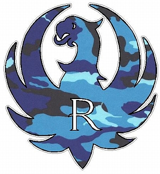 Gun Logo R - Camo Blue