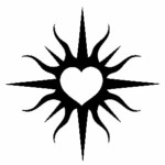 Heart Sunburst Decal