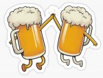 HIGH FIVE BEER MUGS STICKER