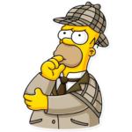 homer_jay_simpson_SHERLOCK STICKER