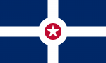 Indiana Indianapolis City Flag Sticker