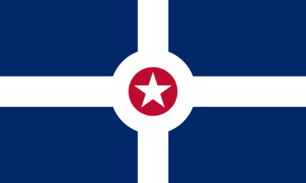 Indiana Indianapolis City Flag Sticker