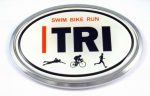 ITRI Oval 3D Chrome Running Emblem