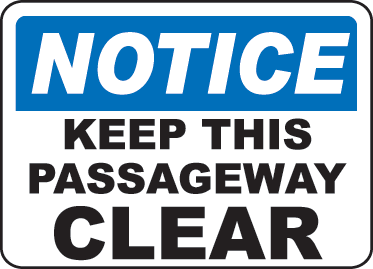 Keep Area Clear Signs and Decals 03