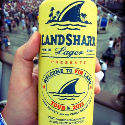 LandShark Lager Jimmy Buffet Beer Can Shot Sticker