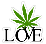 love weed sticker