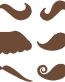 Mustache Sticker Set Combo 10