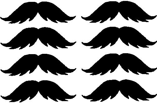 Mustache Sticker Set Style 4