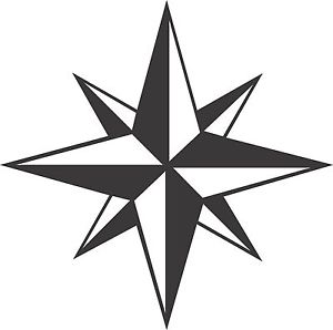 Nautical yacht star logo diecut boating decal