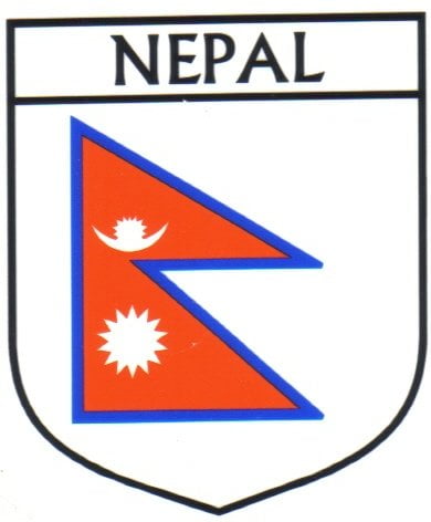 Nepal Flag Crest Decal Sticker