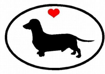 Oval Dachshund Decal